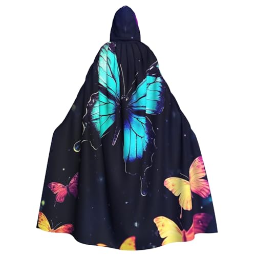 ANABPRMA Schmetterling Kapuzenumhang für Erwachsene, Langer Umhang, geeignet für Halloween/Kostümparty/Cosplay/Themenparty, Unisex von ANABPRMA