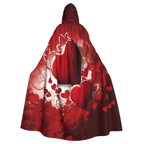 ANABPRMA Valentinstag Kapuzenumhang für Erwachsene, langer Umhang, geeignet für Halloween/Kostümparty/Cosplay/Themenparty, Unisex von ANABPRMA