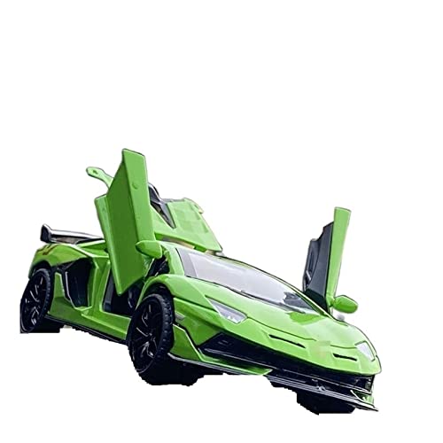 ANAIUCY Pull-Back-Modell Für Aventador SVJ Legierung Sportwagen Modell Druckguss Metall Fahrzeuge 1:32 Anteil (Size : Green) von ANAIUCY