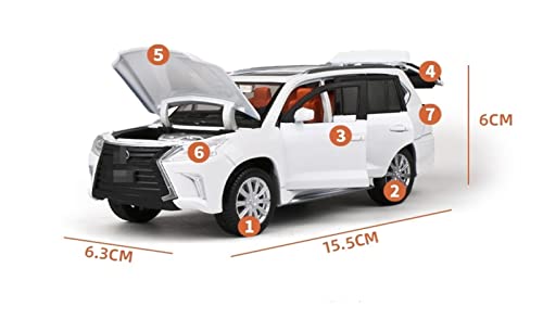 ANAIUCY Pull-Back-Modell Für LX570 SUV Legierung Auto Modell Druckguss Metall Fahrzeuge 1:32 Anteil (Size : Blue 1) von ANAIUCY