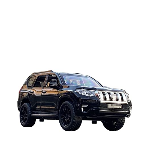 ANAIUCY Pull-Back-Modell Für Prado SUV Legierung Auto Modell Druckguss Metall Geländewagen 1:32 Anteil (Size : Black 1) von ANAIUCY