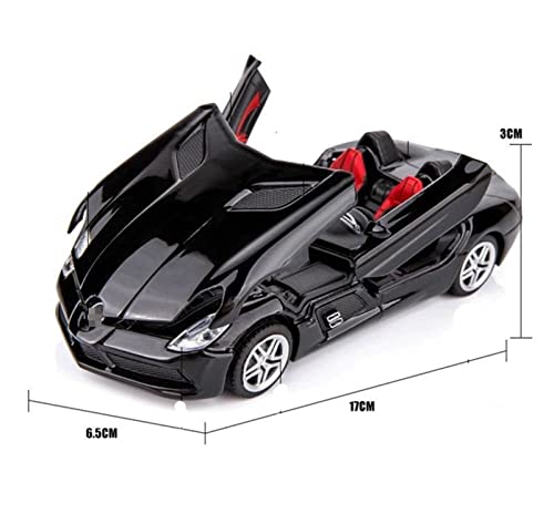 ANAIUCY Pull-Back-Modell Für SLR Roadster Legierung Sportwagen Modell Druckguss Metall Fahrzeuge 1:32 Anteil (Size : Noir) von ANAIUCY