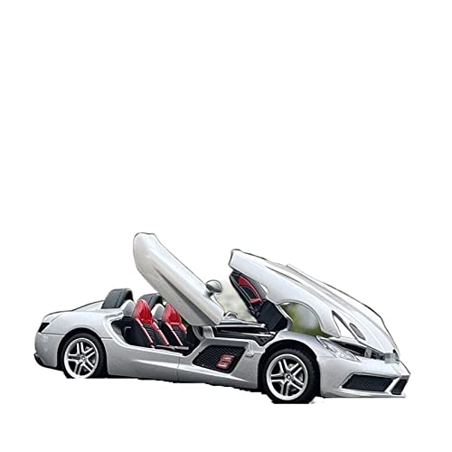 ANAIUCY Pull-Back-Modell Für SLR Roadster Legierung Sportwagen Modell Druckguss Metall Fahrzeuge 1:32 Anteil (Size : Silvery) von ANAIUCY