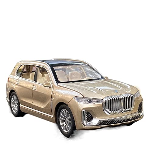 ANAIUCY Pull-Back-Modell Für X7 SUV Legierung Auto Modell Druckguss Metall Fahrzeuge 1:32 Anteil (Size : Golden) von ANAIUCY