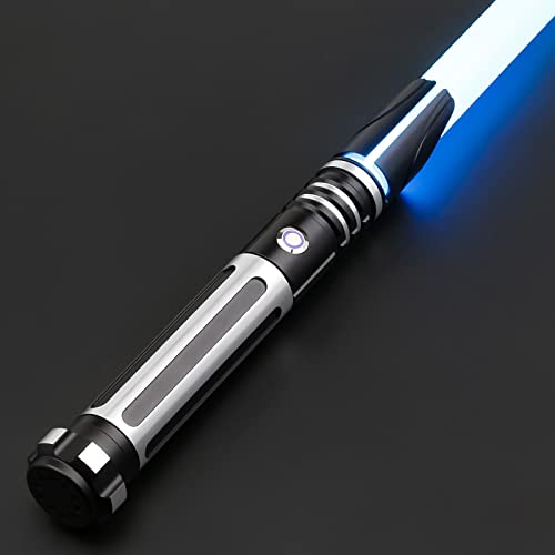 ANASABER Duellierendes Lichtschwert, Motion Control Laserschwert Für Erwachsene, Smooth Swing Lightsaber Mit 10 Tonfonts, RGB 12 Farben Wechselbar, Metallgriff , Für Halloween Cosplay Party, S9… von ANASABER