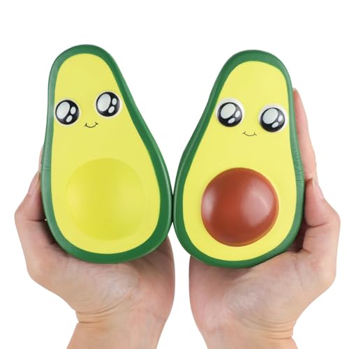 ANBOOR 2 Stück 4,8 Zoll Squishies Avocado langsam Aufsteigende Drückspielzeuge, Kawaii Duftende Squishies-Fruchtspielzeuge zur Stressbewältigung für Kinder, Partygeschenke von ANBOOR