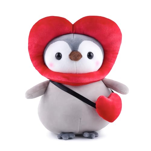 ANBOOR 25cm Liebe Pinguin-Stofftiere, niedliches Pinguin-weiches Plüschspielzeug mit liebevolles Outfit, gefüllte Pinguin-Plüsch-Tiere als Spielzeug für Geburtstagsfeiern als Geschenke von ANBOOR