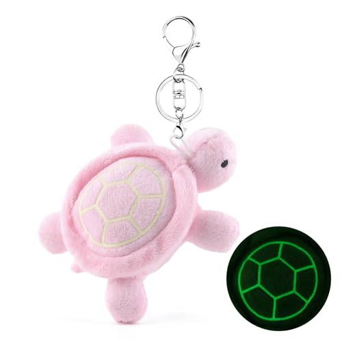 ANBOOR 5,11-Zoll-Kleines Schildkröten-Pelztiertier-Spielzeug, bezaubernd süßes Schildkröten-Pelztiertier, ideal für Babys, originelles Tier-Pelztiertier für Kinder(Pink) von ANBOOR