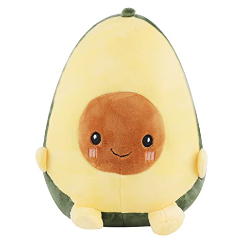 ANBOOR Avocado Gefülltes Tier Weicher Avocado Cuddly Toy Plüsch Kuscheltier für Kinder Mädchen Jungen Geburtstag Valentinstag Ostern Geschenke Party Gefälligkeiten Werfen Kissen (35 cm) von ANBOOR