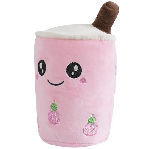 ANBOOR Bubble Tea Cuddly Toy Boba Stuffed Toy Plush Toy Milk Tea Plush Dolls Stuffed Plush Children's Toy for Party Favours (25 cm, Strawberry) von ANBOOR