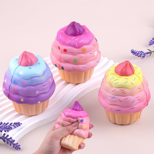 Anboor 3 Stück Squishies Spielzeug für Kinder Kuchen Slow Rising Fake Cupcake Schaum Lebensmittel Squishys Jumbo Stress Süßes Spielzeug Anboor 3 Stück Squishies Spielzeug für Kinder Kuchen Slow Rising Fake Cupcake Schaum Lebensmittel Squishys Jumbo Stress Süßes Spielzeug von ANBOOR