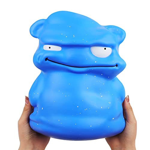 Anboor 9,8 Zoll Jumbo Squishies Blaues Monster Kawaii Gaint Soft Toy langsam aufsteigende Duft Squishies Stress Relief Kinder Spielzeug für Halloween -Geburtstagsfeier Dekoration von ANBOOR