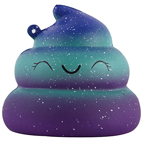 Anboor Squishies Spaß Verrückt Poo Galaxy Matschig Langsam Steigend Spielzeug Antistress Slow Rising Squishies Squeeze Spielzeug für Kinder Erwachsene (7*7*6,5cm, 1pcs) von ANBOOR