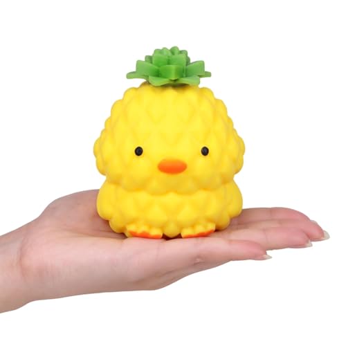 Anboor Squishy Ananas Stressbälle, Tier-Sinnesdruckspielzeug zur Angstlinderung, niedliche Enten-Squishy-Fidget-Spielzeuge für Kinder und Erwachsene als Partygeschenke von ANBOOR