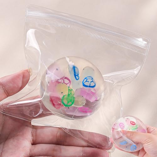 Anboor Stressbälle für Kinder und Erwachsene - Weiche Squishie-Bälle mit süßer Mini-Schildkröte im Inneren, Quetschball-Sensory-Fidgetspielzeug für Party-Geschenke Anboor Stressbälle für Kinder und Erwachsene - Weiche Squishie-Bälle mit süßer Mini-Schildkröte im Inneren, Quetschball-Sensory-Fidgetspielzeug für Party-Geschenke von ANBOOR