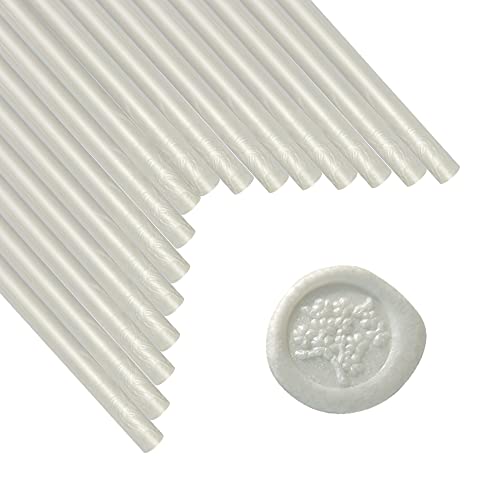 Wachssiegelstäbe, ANBOSE 16 Stück Klebepistole Siegelwachsstäbe für Wachssiegelstempel, perlweißer Wachssiegelstäbe für 0,44-Zoll-Klebepistole, für Hochzeitseinladungen, Karten, Umschläge Wachssiegelstäbe, ANBOSE 16 Stück Klebepistole Siegelwachsstäbe für Wachssiegelstempel, perlweißer Wachssiegelstäbe für 0,44-Zoll-Klebepistole, für Hochzeitseinladungen, Karten, Umschläge von ANBOSE