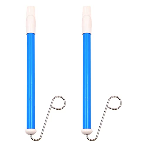 ANCLLO 2 STÜCKE Slide Whistle Instrument Slide Whistle Party Favors mit Edelstahl-Schiebestangen für Eltern-Kind-Spiele (Blau) von ANCLLO