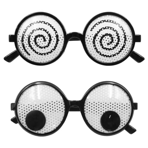 ANCLLO 4 Stück Shaking Eyes Party-Brille, lustige Googly Eyes-Brille für Foto-Requisiten, Spoof-Party-Kostüm-Brille von ANCLLO