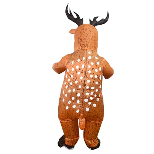 ANDRESLAD 1 Satz Elch Aufblasbarer Anzug Halloween-kostüm Für Erwachsene Weihnachts- -outfit Partykostüm Für Erwachsene Dinosaurier Aufblasbarer Hirsch 190t Polyester Light Brown von ANDRESLAD