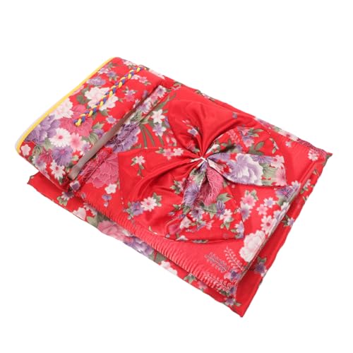 ANDRESLAD Traditioneller Japanischer Kimono Für Mädchen Jungen Und Mädchen Kimono-kostüm Kirschblüte Rot 130 Cm Kultureller Charme von ANDRESLAD