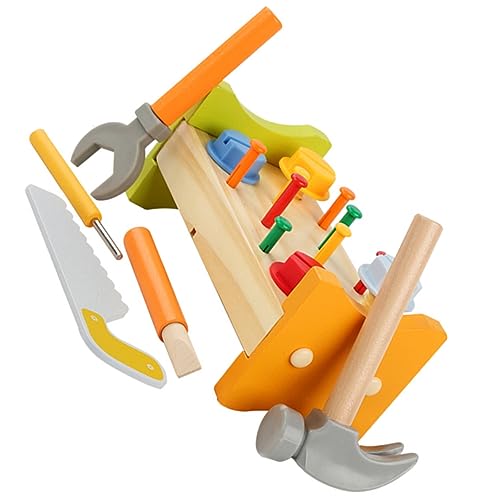 ANDRESLAD Nagelbrett Für Kinder 1 Satz Nuss-Knock-dingta Musical Babys Werkzeugkasten Anbindung Zappeln Kleinkinder Planke Kleinkind Werkbank Hammerwerkbank Aus Holz Schlagwerkbank Mit Hammer Hölzern von ANDRESLAD