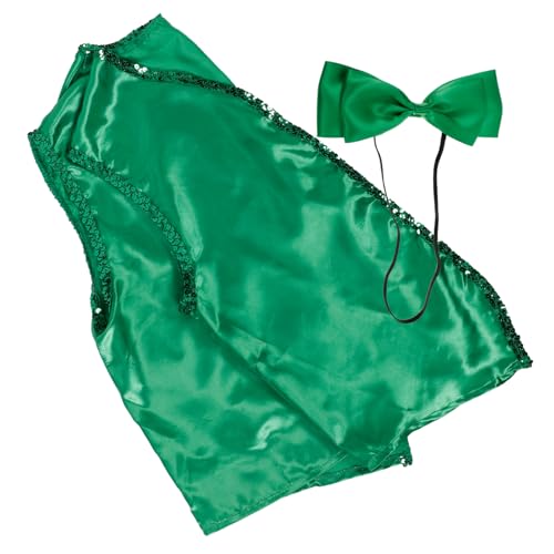 ANDRESLAD 1 Satz Partykleidung party outfit festival outfit festivaloutfit St Patrick's Day Anzug festival clothing grüne Weste für St. Patricks Tag grüne Weste mit Fliege Tuch Green von ANDRESLAD