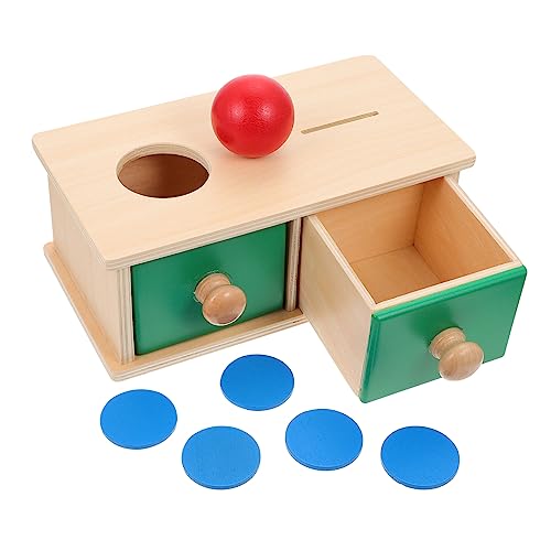 ANDRESLAD 1 Set Schublade Ziel Box Tablet Spiele Organizer Kleines Hand Kleinkind Sparschwein Ball Drop Pädagogisches Bedeutungsvolles Aus Holz von ANDRESLAD