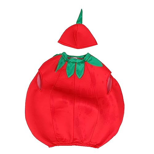 ANDRESLAD 1 Set Tomaten Kinderkleidung Mädchen Hüte Hauben Für Babys Kinder Anziehzubehör Obst Anziehsachen Anzüge Für Jungen Mädchen Outfit Unisex Anzieh Requisiten Anzieh von ANDRESLAD