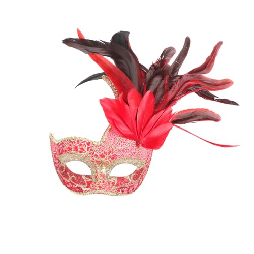 ANDRESLAD 1 Stück Federn Maskerade Dekorative Maske Halloween Karneval Maske Ornament von ANDRESLAD