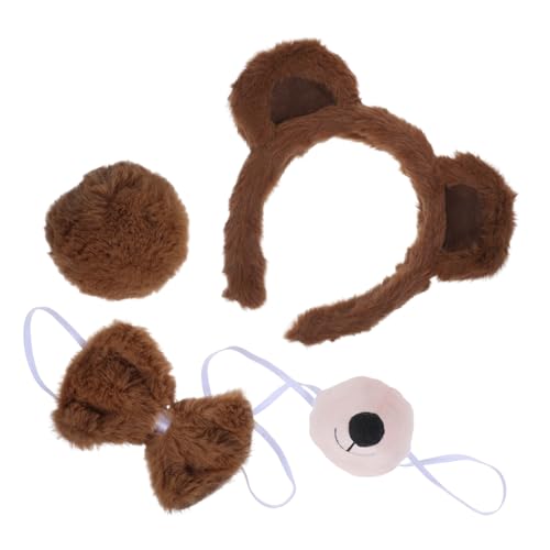 ANDRESLAD 1satz Bärenkostüm Mit Stirnband Ohren Fake Nase Fliege Und Für Cosplay Partys Und Rollenspiele Tierkostüm Zubehör Für Halloween Und Geburtstagsfeiern ANDRESLAD 1satz Bärenkostüm Mit Stirnband Ohren Fake Nase Fliege Und Für Cosplay Partys Und Rollenspiele Tierkostüm Zubehör Für Halloween Und Geburtstagsfeiern von ANDRESLAD