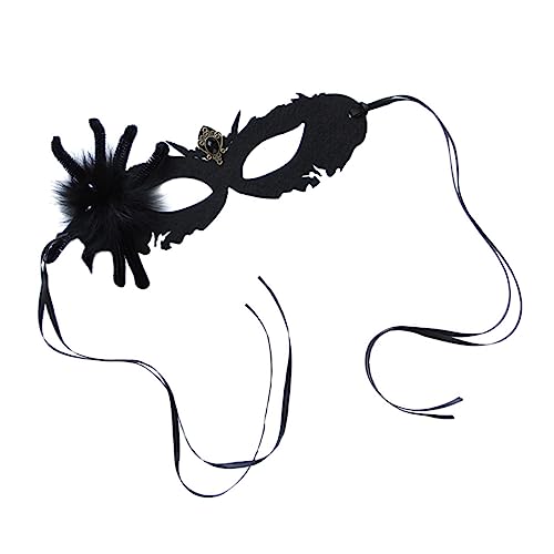 ANDRESLAD 1stk Spinnen-halbgesichtsmaske Cosplay-maske Für Frauen Maskerademaske Für Halloween Cosplay-zubehör Dekor Abschlussball Requisiten Halloween-masken Für Black Legierungszubehör von ANDRESLAD