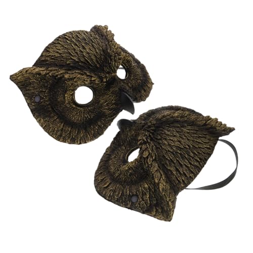 ANDRESLAD 2 Stück Halloween Masquerade Eulenmaske aus Hautfreundlichem PU Schaum Halbes Gesicht Detailliertes Tierdesign für Herren Karneval Cosplay und Themenpartys ANDRESLAD 2 Stück Halloween Masquerade Eulenmaske aus Hautfreundlichem PU Schaum Halbes Gesicht Detailliertes Tierdesign für Herren Karneval Cosplay und Themenpartys von ANDRESLAD