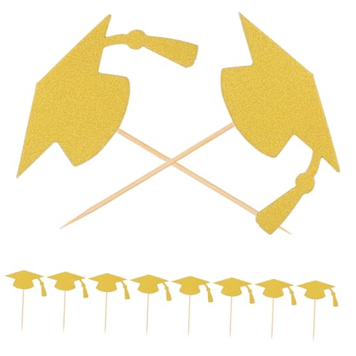 ANDRESLAD 24 Stück Teiliges Graduation Cake Toppers Goldfarben Graduation Cap Cupcake Topper Vielseitige Abschluss Tortendeko für Schulabschlussfeiern Einfach Einzusetzen Besondere ANDRESLAD 24 Stück Teiliges Graduation Cake Toppers Goldfarben Graduation Cap Cupcake Topper Vielseitige Abschluss Tortendeko für Schulabschlussfeiern Einfach Einzusetzen Besondere von ANDRESLAD