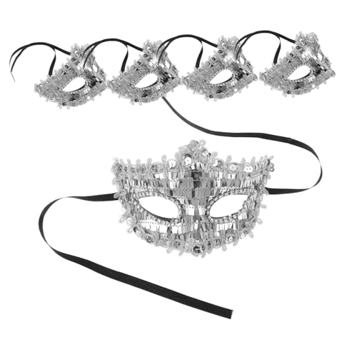 ANDRESLAD 5 Stück Halloween Halbes Gesicht Maske für Erwachsene Schimmernde Karnevalsmaske mit Feinem Detail Komfortabel und Passend für Masquerade Party Hochzeit Ball und Cosplay ANDRESLAD 5 Stück Halloween Halbes Gesicht Maske für Erwachsene Schimmernde Karnevalsmaske mit Feinem Detail Komfortabel und Passend für Masquerade Party Hochzeit Ball und Cosplay von ANDRESLAD
