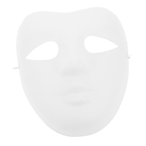 ANDRESLAD 5 Stück Leere Papiermasken Zum Selbermachen Weiße Masken Bastelmasken Leere Masken Für Handbemalt Partyzubehör Und Halloween von ANDRESLAD