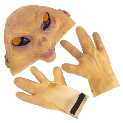 ANDRESLAD Alien Party Partymaske für für Maske Kopfbedeckung Cosplay Bilden Alien Maskerade Erwachsene Emulsion Masken Halloween Außerirdische Maske von ANDRESLAD