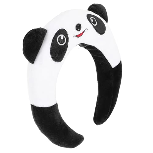 ANDRESLAD Anime Damen Spa Einzigartige Kleidung Fräulein aus Pandabär Plüsch Lustiges Stoff Stirnbänder für Cosplay Cartoon Stirnband Kopfschmuck Panda Haarband Kopfbedeckungen von ANDRESLAD