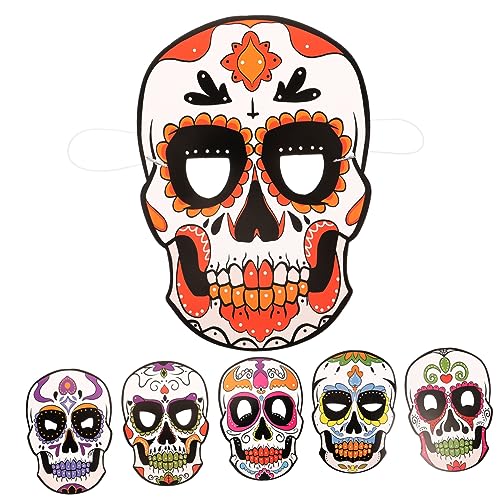 ANDRESLAD Dia Party Mexikanische Kostümzubehör Masken für Tag Maskerade Toten Totenkopfmaske Maske Schädelmaske Partymaske Muertos Halloween Kostümmaske der Mexikanische von ANDRESLAD