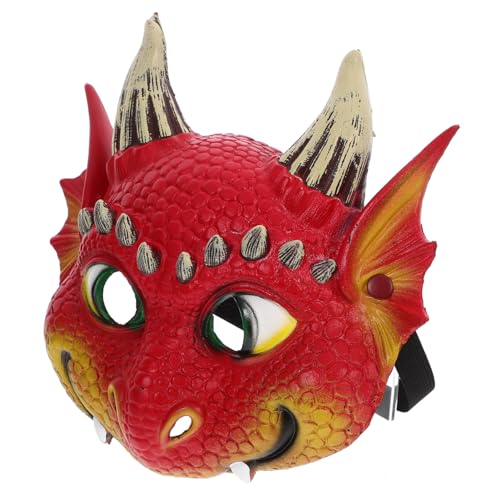 ANDRESLAD Drachenmaske Maskerade Drachenkopfmaske Halloween Drachenkostüm Halloween Maske Cosplay Requisite Schreckliche Tiermaske Karneval Drachen Cosplay Maske Karneval von ANDRESLAD