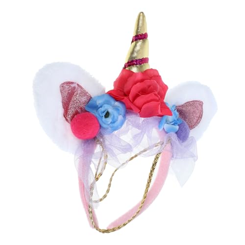 ANDRESLAD Einhorn Stirnband Schönes Einhorn Haarband Party Haarreifen Geburtstags Haardekoration Haarband Neuartige Haarreifen Party Stirnband Bezauberndes Einhorn Haarband von ANDRESLAD