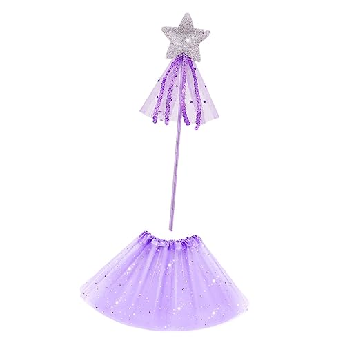 ANDRESLAD Feen Tutu Kleid Set Für Mädchen Inklusive Rock Und Feenstab Ideal Für Kindergeburtstagsfeiern Ballettkostüm Und Tanzaktivitäten Bunten Farben Aus Hochwertigem Material von ANDRESLAD