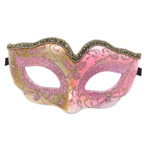 ANDRESLAD Halbgesichts Goldglitzer Maske für Karneval Halloween Fasching Leichte Kunststoff Masquerade Maske mit Verstellbarem Riemen Dekorative Cosplay Gesichtsmaske für Mädchen Jungen ANDRESLAD Halbgesichts Goldglitzer Maske für Karneval Halloween Fasching Leichte Kunststoff Masquerade Maske mit Verstellbarem Riemen Dekorative Cosplay Gesichtsmaske für Mädchen Jungen von ANDRESLAD