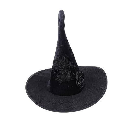 ANDRESLAD Hexenhut Halloween Hexenhut Zauberer Hexenkostüm Hut Für Damen Mit Rollenspiel Outfits Niedliches Spitzes Halloween Kostümzubehör Partyhüte Halloweenkostüme Flanell Schwarz ANDRESLAD Hexenhut Halloween Hexenhut Zauberer Hexenkostüm Hut Für Damen Mit Rollenspiel Outfits Niedliches Spitzes Halloween Kostümzubehör Partyhüte Halloweenkostüme Flanell Schwarz von ANDRESLAD