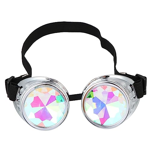 ANDRESLAD Kaleidoskop Brille Steampunk Kaleidoskop Brille Regenbogen Kaleidoskop Brille Kaleidoskop Linsenbrille Kaleidoskop Linsenbrille Winddichte Kaleidoskop Brille von ANDRESLAD