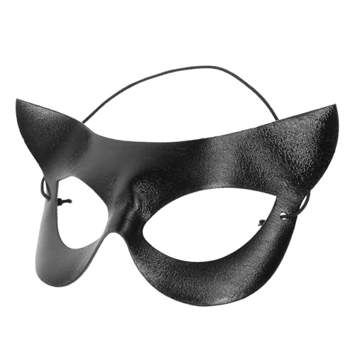 ANDRESLAD Katzenmaske Für Halloween Halbe Gesicht Maske Schwarze Maskerademaske Für Kostüme Partys Und Karneval Ideal Für Maskeraden Und Festliche Anlässe von ANDRESLAD