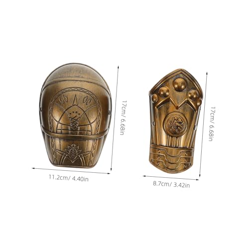 ANDRESLAD Mittelalterliches Armschutz Set Schulter und Handschützer aus Robustem Atmungsaktiv für Ritterkostüm Cosplay Rüstung Zubehör Retro Bronze für Rollenspiele ANDRESLAD Mittelalterliches Armschutz Set Schulter und Handschützer aus Robustem Atmungsaktiv für Ritterkostüm Cosplay Rüstung Zubehör Retro Bronze für Rollenspiele von ANDRESLAD
