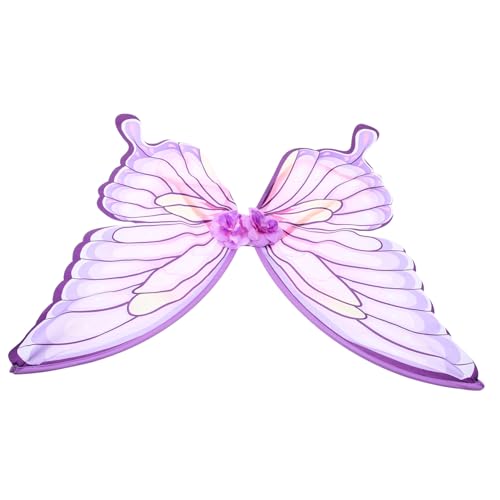 ANDRESLAD Ostern verkleiden Schmetterlingsflügel für Frauen Party-Flügel-Stütze Kostüm Flügel wings costume buterfly Feenflügel für Frauen Cosplay Party Schmetterlingsflügel Polyester Violet von ANDRESLAD