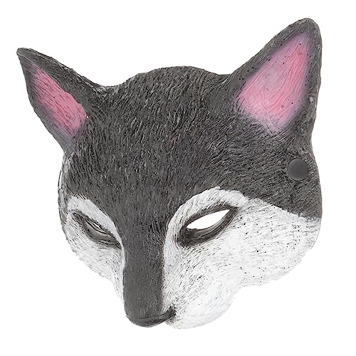 ANDRESLAD Party Frau Kostüm Kinder Masken Halbgesicht für Fox Face Kostümpartymaske Geburtstag Maskerade Half Maske für Cover Cosplay Pu Streichspielerei Halloween Kreative Tiere von ANDRESLAD