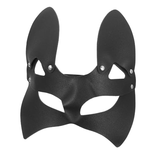 ANDRESLAD Partymaske Maskerademaske Fotografie Requisite Lederfuchs Masquerade Halloween Katze Halbgesicht Halloween Lieferungen Maskerademasken Cosplay Halloween Prop für Nachtclub Cocktail von ANDRESLAD