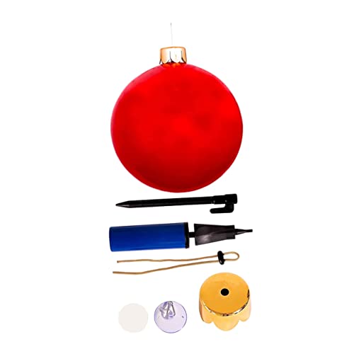 ANDRESLAD Weihnachtsballons Große Weihnachtskugel Große Outdoor-weihnachtsverzierung Weihnachtsschmuck Weihnachts Aufblasbarer Ball Großes Aufblasbares Weihnachten Großes Weihnachten Pvc Rot von ANDRESLAD